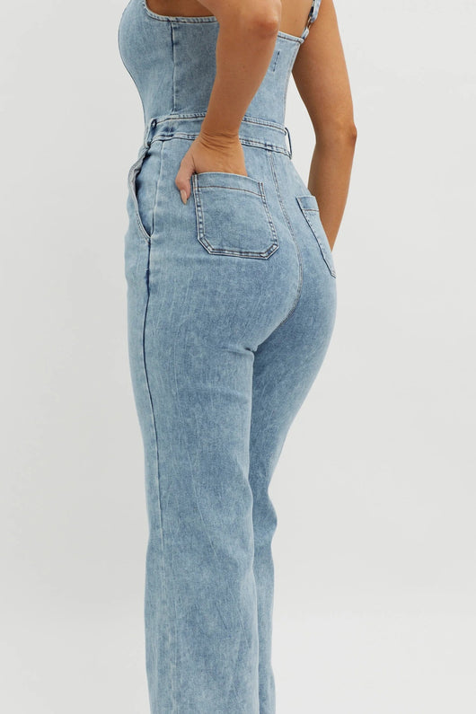 Pantalón Vaquero Slim con Tirantes Ajustables - Image 9