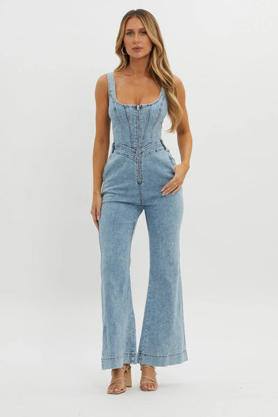 Pantalón Vaquero Slim con Tirantes Ajustables - Image 10