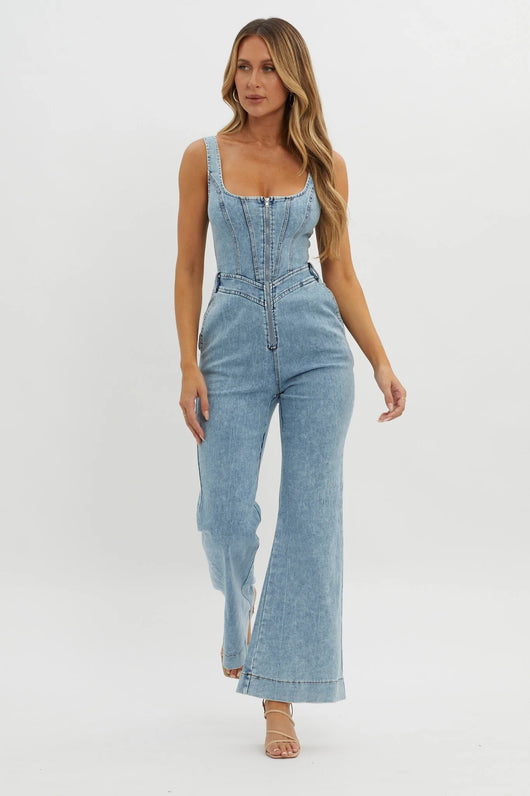 Pantalón Vaquero Slim con Tirantes Ajustables - Image 11