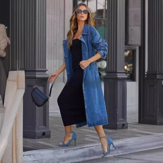 Chaqueta Denim Cortaviento para Mujer con Bolsillos Dobles - Image 9