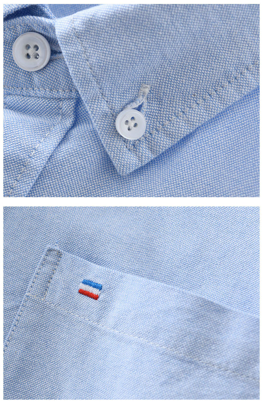 Camisa Oxford de Manga Larga para Hombre - Casual y Versátil - Image 20