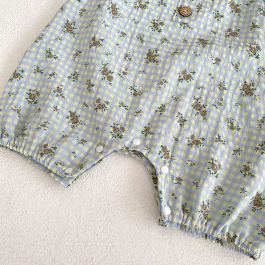 Pantalones de Trabajo con Tirantes Estampado Cuadros y Flores - Image 24