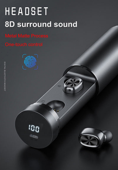 Auriculares Bluetooth 5.0 Inalámbricos 8D HIFI con Micrófono para Deportes y Gaming - Image 11