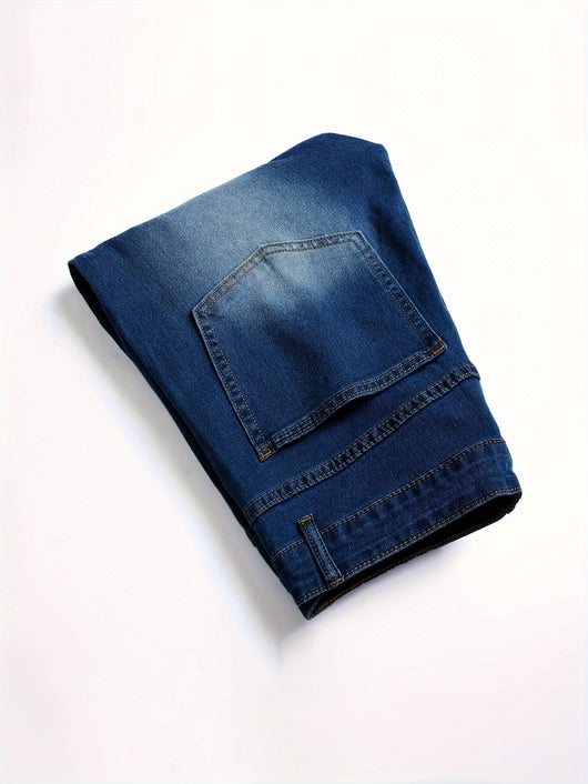Pantalones Vaqueros Rotos con Parches Estilo Europeo y Americano para Hombre - Image 8
