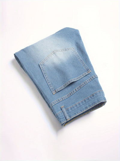 Pantalones Vaqueros Rotos con Parches Estilo Europeo y Americano para Hombre - Image 12