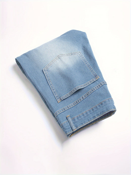 Pantalones Vaqueros Rotos con Parches Estilo Europeo y Americano para Hombre - Image 12