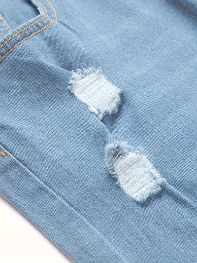 Pantalones Vaqueros Rotos con Parches Estilo Europeo y Americano para Hombre - Image 13