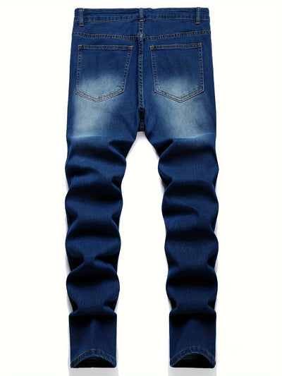 Pantalones Vaqueros Rotos con Parches Estilo Europeo y Americano para Hombre - Image 15