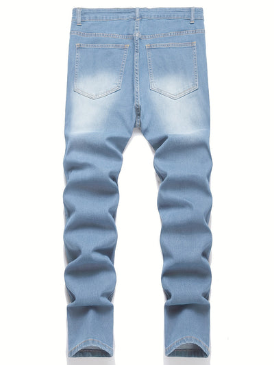 Pantalones Vaqueros Rotos con Parches Estilo Europeo y Americano para Hombre - Image 17