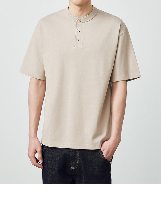 Camiseta Básica de Cuello Alto Manga Corta - Image 12