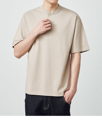 Camiseta Básica de Cuello Alto Manga Corta - Image 18