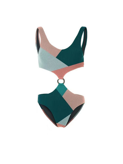 Bikini Bicolor con Falda de Malla - Traje de Baño Vacacional - Image 14