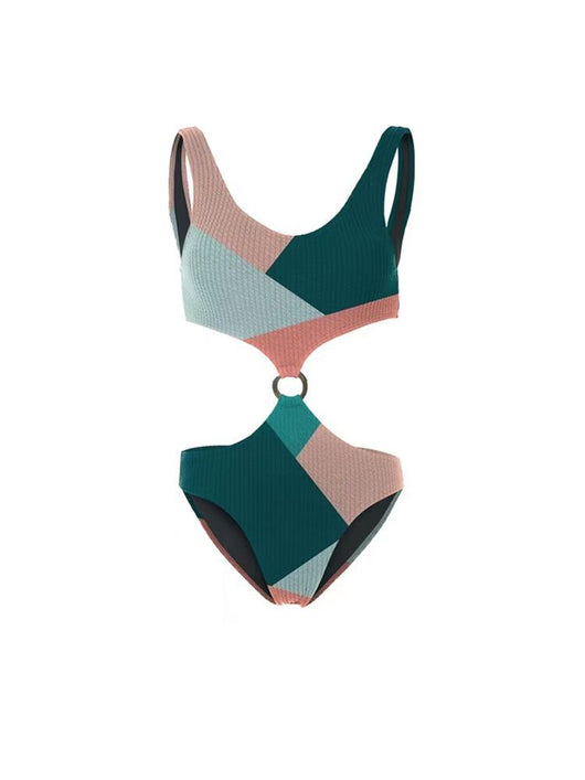 Bikini Bicolor con Falda de Malla - Traje de Baño Vacacional - Image 14
