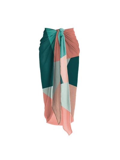 Bikini Bicolor con Falda de Malla - Traje de Baño Vacacional - Image 16