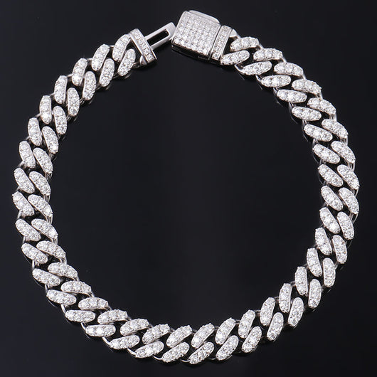 Pulsera Eslabón Cubano Plateada Hip Hop para Hombre y Mujer - Image 13