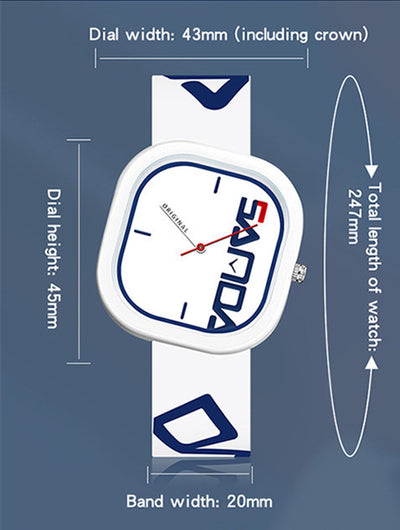 Reloj de Moda Cuadrado en Silicona Resistente al Agua - Image 10