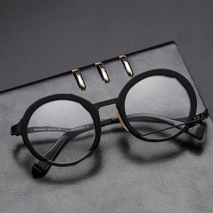 Lentes Graduados Marco Redondo Metálico - Diseño Fashion Versátil - Image 23