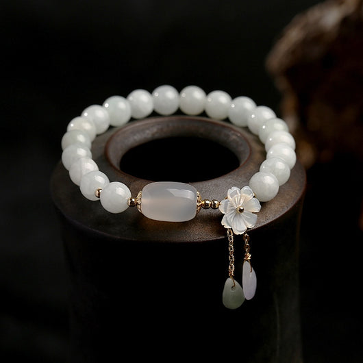 Pulsera de Jade Flor de Concha con Gota de Agua - Image 11