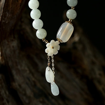 Pulsera de Jade Flor de Concha con Gota de Agua - Image 12