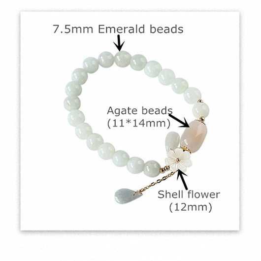 Pulsera de Jade Flor de Concha con Gota de Agua - Image 17