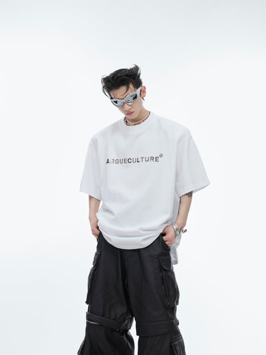 Camiseta de Algodón con Hombros Acolchados y Efecto Desgastado - Image 21