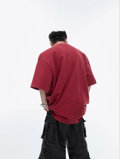 Camiseta de Algodón con Hombros Acolchados y Efecto Desgastado - Image 27
