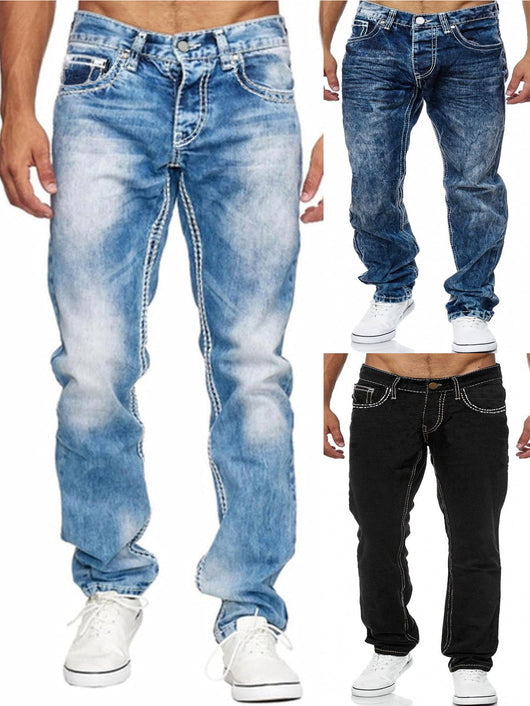 Jeans Rectos Clásicos para Hombre - Estilo Europeo y Americano - Image 13