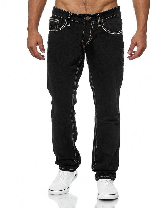 Jeans Rectos Clásicos para Hombre - Estilo Europeo y Americano - Image 15