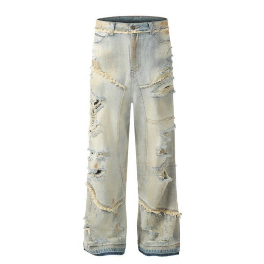 Jeans Cargo Oversize con Agujeros Grandes y Cintas Laterales - Image 19