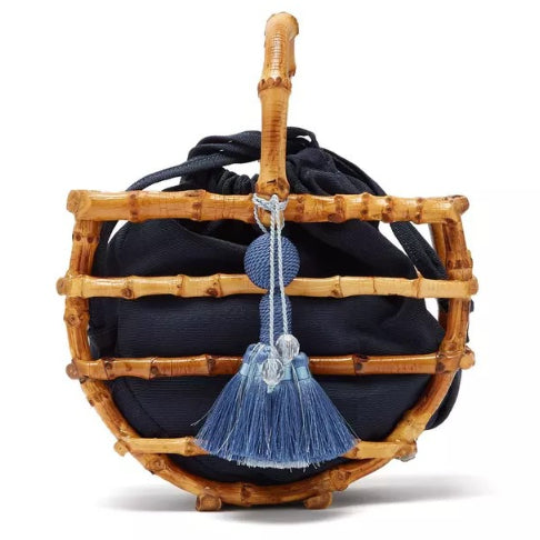 Bolso Bambú Artesanal Estilo Antiguo con Borlas - Diseño Semicircular para Vacaciones - Image 12