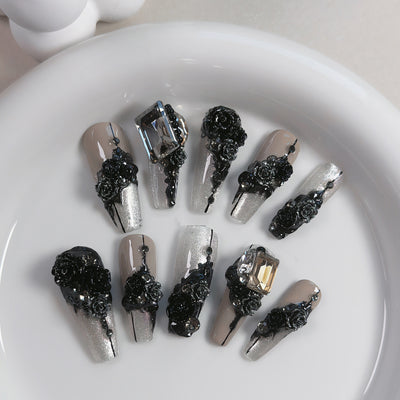 Manicura Personalizada Gato Ojo de Gato Negro Rosa Sexy - Image 12