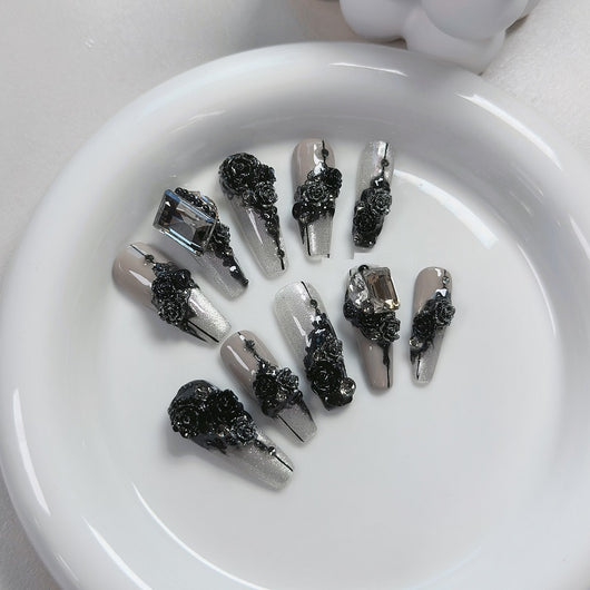Manicura Personalizada Gato Ojo de Gato Negro Rosa Sexy - Image 14