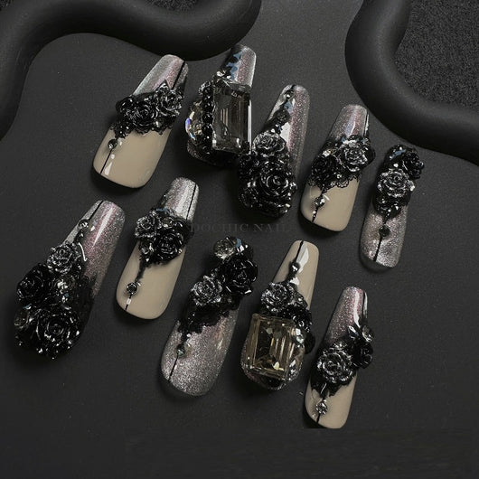 Manicura Personalizada Gato Ojo de Gato Negro Rosa Sexy - Image 15