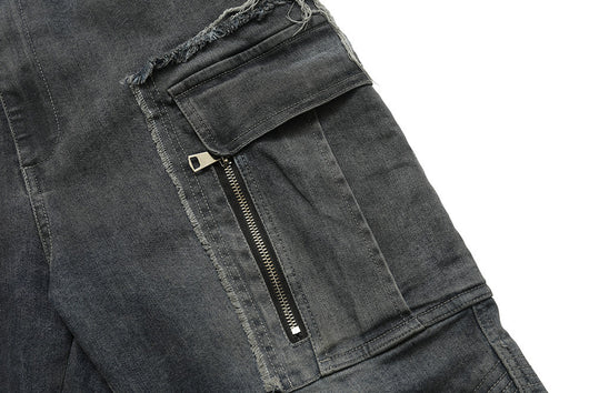 Pantalones Jeans Acampanados con Múltiples Bolsillos para Hombre - Image 21
