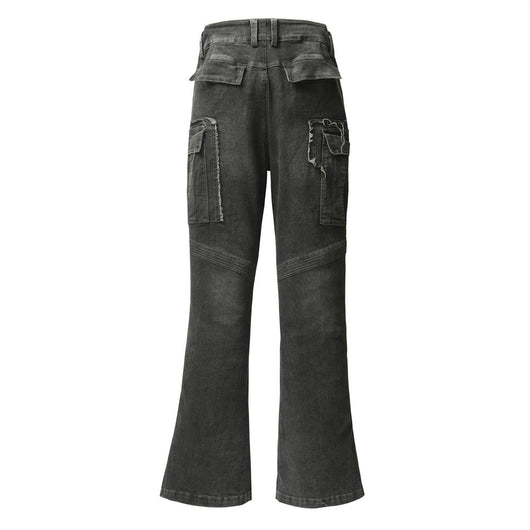 Pantalones Jeans Acampanados con Múltiples Bolsillos para Hombre - Image 25
