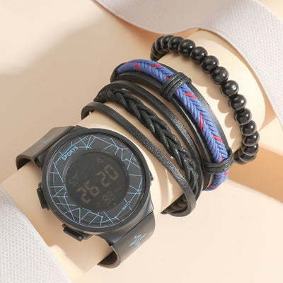 Reloj Pulsera Cuarzo con Cinturón Creativo y Set de Brazaletes - Image 22