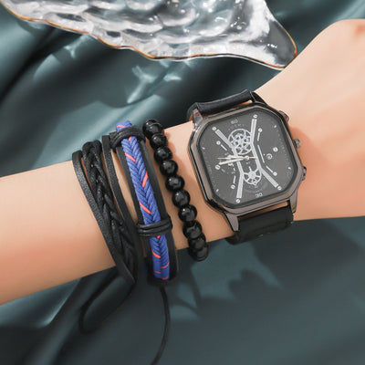 Reloj Pulsera Cuarzo con Cinturón Creativo y Set de Brazaletes - Image 23