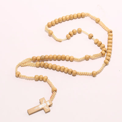 Collar de Cruz de Madera, Joya Cristiana - Image 7