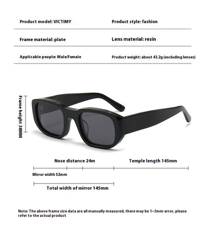 Gafas de Sol Hip Hop Retro Nylon con Cristales Gruesos - Image 13