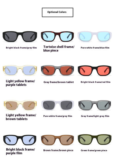 Gafas de Sol Hip Hop Retro Nylon con Cristales Gruesos - Image 14