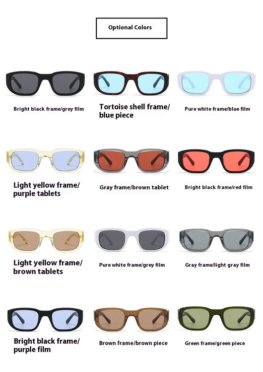Gafas de Sol Hip Hop Retro Nylon con Cristales Gruesos - Image 14