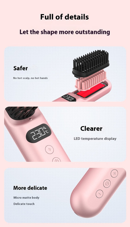Peine Alisador Iónico Portátil con Cierre Abatible para Cabello - Image 18