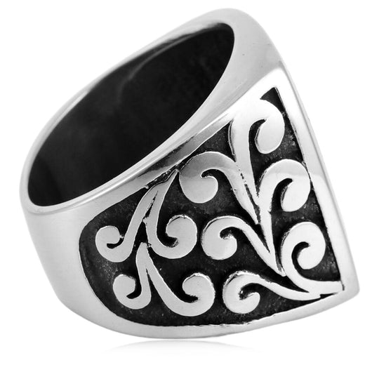 Anillo Cuadrado de Acero Titanio Estilo Retro - Image 10