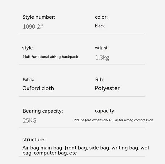 Mochila Ejecutiva Multifuncional Impermeable Oxford - Ideal para Viajes y Negocios - Image 24