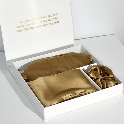 Set de 3 Piezas Antiarrugas: Funda de Seda, Antifaz y Aro para el Cabello - Image 12