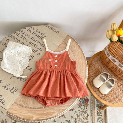 Mono Princesa con Falda Triangular Bordada y Tirantes Ajustables - Image 30