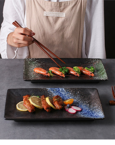 Plato Rectangular de Cerámica Estilo Japonés para Sushi y Presentación - Image 31