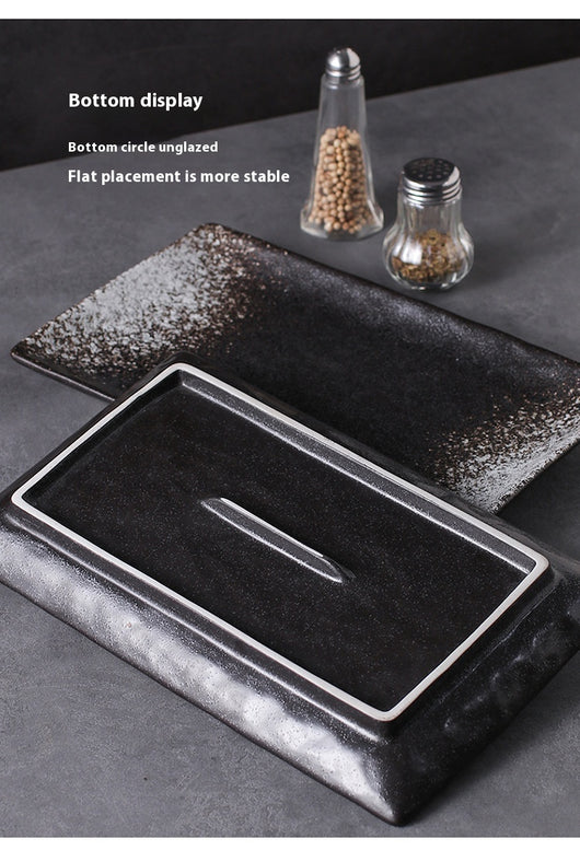Plato Rectangular de Cerámica Estilo Japonés para Sushi y Presentación - Image 32