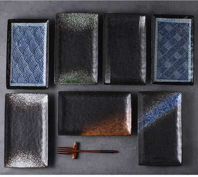 Plato Rectangular de Cerámica Estilo Japonés para Sushi y Presentación - Image 34