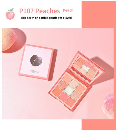 Paleta de Sombras 9 Colores con Brillo - Tonos Tierra y Naranja para Maquillaje Profesional - Image 17